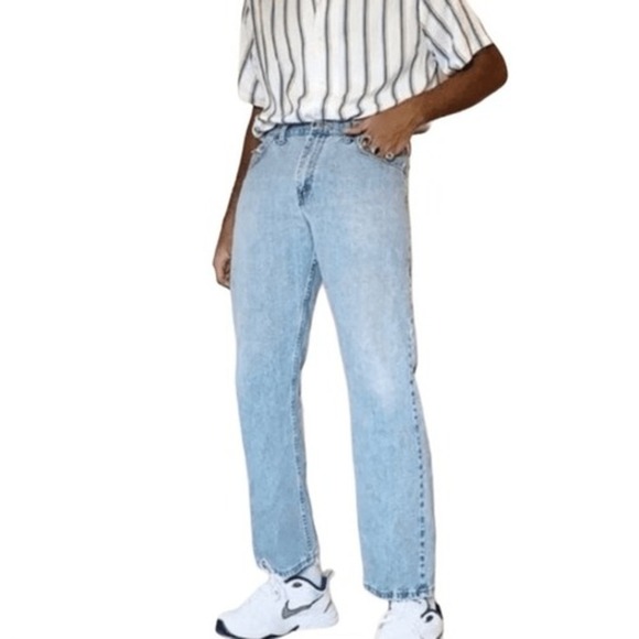 1994 Vintage Levis 550 Relaxed Fit Light Wash Jeans W42 L30 Orange Tab